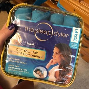sleep in hair rollers